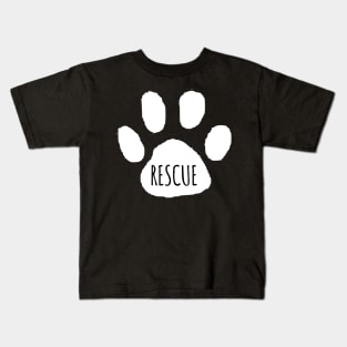 Rescue Dog dad mom woman gift funny cute canine owner Kids T-Shirt